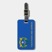 Étiquette À Bagage Balise de bagage avec Drapeau du Nevada, USA (Devant Vertical)