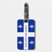 Étiquette À Bagage Balise de bagage avec drapeau du Québec, Canada (Dos Vertical)