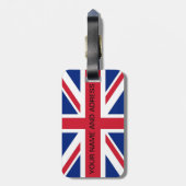 Étiquette À Bagage Balise de bagage avec drapeau du Royaume-Uni (Dos Vertical)