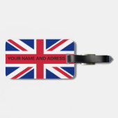 Étiquette À Bagage Balise de bagage avec drapeau du Royaume-Uni (Dos horizontal)