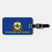 Étiquette À Bagage Balise de bagage avec Drapeau du Vermont, USA (Devant horizontal)