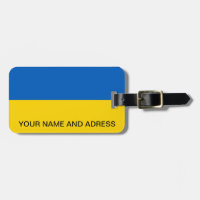Balise de bagage avec drapeau d'Ukraine