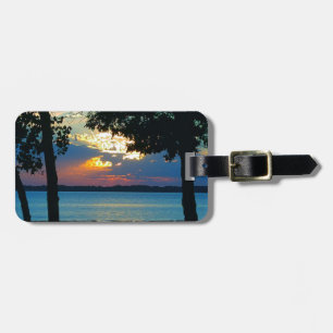Étiquette À Bagage Balise de bagage avec imprimé "Sunset Ablaze".