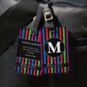 Étiquette À Bagage Balise de bagage avec monogramme
