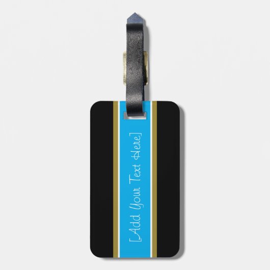 Étiquette À Bagage Balise de bagage avec sangle en cuir (Dos Vertical)