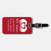 Étiquette À Bagage Balise de bagage avec texte sur l'envers (Devant horizontal)