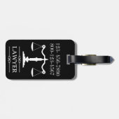 Étiquette À Bagage Balise de bagage avec texte sur l'envers (Dos horizontal)