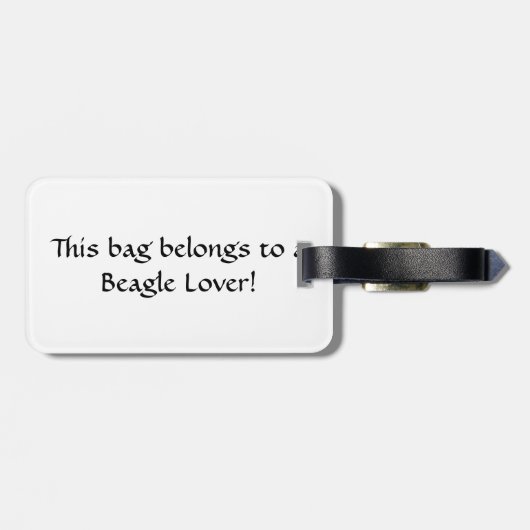 Étiquette À Bagage Balise de bagage beagle (Dos horizontal)