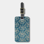 Étiquette À Bagage Balise de bagage bleu damask denim (Devant Vertical)