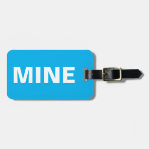Étiquette À Bagage Balise de bagage bleu de la mine amusante