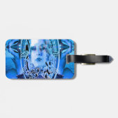 Étiquette À Bagage Balise de bagage bleu de l'horloge (Dos horizontal)