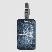 Étiquette À Bagage Balise de bagage Blue Eiffel Tower (Devant Vertical)