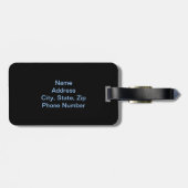 Étiquette À Bagage Balise de bagage Blue Fire Unicorn (Dos horizontal)