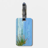 Étiquette À Bagage Balise de bagage Blue Ocean Breeze avec sangle en  (Dos Vertical)