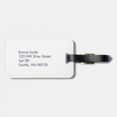 Étiquette À Bagage Balise de bagage botanique personnalisée - Carte d (Dos horizontal)