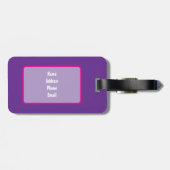 Étiquette À Bagage Balise de bagage Brown fille magique princesse (Dos horizontal)