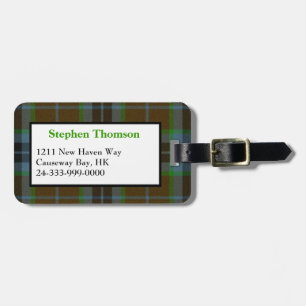 Étiquette À Bagage Balise de bagage Brown Thomson Tartan