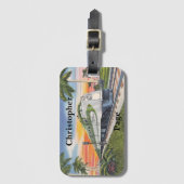 Étiquette À Bagage Balise de bagage carte postale du train classique (Devant Vertical)