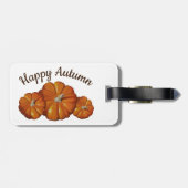 Étiquette À Bagage Balise de bagage citrouille (Dos horizontal)