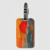 Étiquette À Bagage Balise de bagage Coucher de soleil rouge avec fent (Devant Vertical)