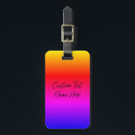 Étiquette À Bagage Balise de bagage Couleur arc-en-ciel<br><div class="desc">Balise de jolies couleurs arc-en-ciel avec texte / nom personnalisé</div>