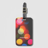 Étiquette À Bagage Balise de bagage couleur brillante Bokeh (Devant Vertical)