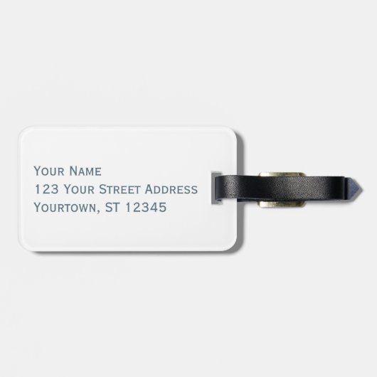 Étiquette À Bagage Balise de bagage courte (Dos horizontal)