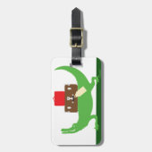 Étiquette À Bagage Balise de bagage d'alligator emballé (Devant Vertical)