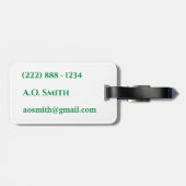 Étiquette À Bagage Balise de bagage d'alligator emballé (Dos horizontal)