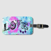 Étiquette À Bagage Balise de bagage d'amour (Devant Horizontal)