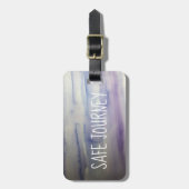Étiquette À Bagage Balise de bagage d'aquarelle pour le voyage en séc (Devant Vertical)