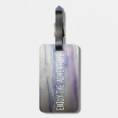 Étiquette À Bagage Balise de bagage d'aquarelle pour le voyage en séc (Dos Vertical)