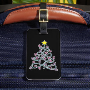 Étiquette À Bagage Balise de bagage d'arbre de Noël de crânes gothiqu