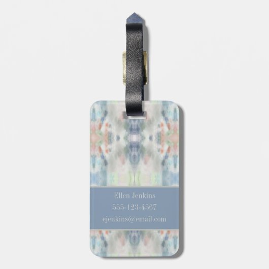 Étiquette À Bagage Balise de bagage d'art Abstrait (Dos Vertical)