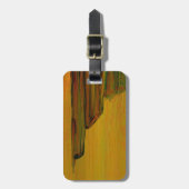 Étiquette À Bagage Balise de bagage d'art Abstrait jaune (Devant Vertical)