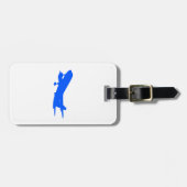 Étiquette À Bagage Balise de bagage d'avion bleu (Devant horizontal)