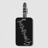 Étiquette À Bagage Balise de bagage de bagage en argent Groomsman (Devant Vertical)