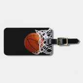 Étiquette À Bagage Balise de bagage de basketball moderne unique (Devant horizontal)