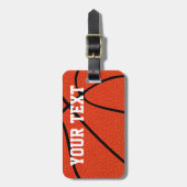 Étiquette À Bagage Balise de bagage de basketball personnalisée (Devant Vertical)