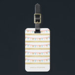 Étiquette À Bagage Balise de bagage de Bunting Parties scintillant d'<br><div class="desc">Ajoutez un peu d'étincelle à votre voyage avec cette étiquette de bagage fantaisiste. Cette étiquette à bagages personnalisable comporte une feuille d'or faux et un bunting rose et bleu pastel. Un grand cadeau personnalisé pour les personnes qui aiment voyager.</div>