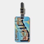 Étiquette À Bagage Balise de bagage de carte postale Boston (Devant Vertical)