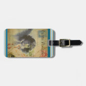 Étiquette À Bagage Balise de bagage de carte postale française (Devant horizontal)