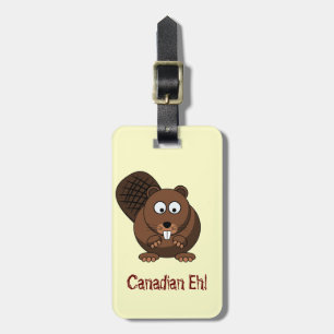 Étiquette À Bagage Balise de bagage de castor de dessin