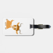 Étiquette À Bagage Balise de bagage de chèvre de caricature mignonne (Dos horizontal)