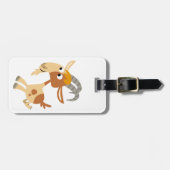Étiquette À Bagage Balise de bagage de chèvre sur le dessin mignon (Devant horizontal)