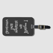 Étiquette À Bagage Balise de bagage de citation gothique - "Moi, Je S (Devant Horizontal)
