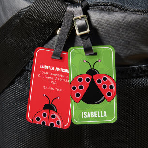 Étiquette À Bagage Balise de bagage de coccinelle personnalisée