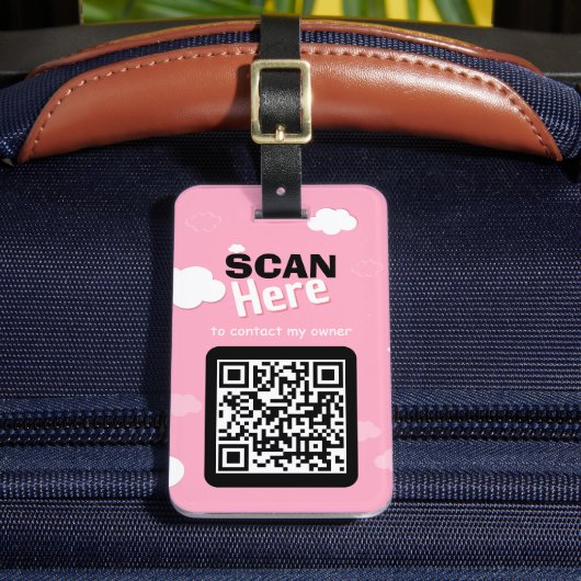Étiquette À Bagage Balise de bagage de code QR modifiable (Insitu Rectoal 2)