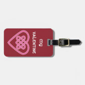 Étiquette À Bagage Balise de bagage de coeur celtique (Devant horizontal)