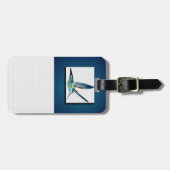 Étiquette À Bagage Balise de bagage de colibri bleu (Devant horizontal)